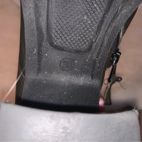 MJUS Green Leather Ankle Heeled Boots Moto 39 - Picture 3 of 10